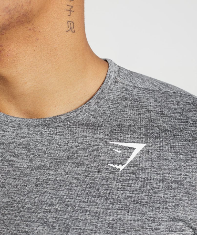 Men's Gymshark Arrival Marl T-Shirts Grey | NZ 3HLRNV